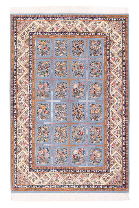 Abbas Mansouri - Isfahan Center Squares Silk & Wool Rug 2794